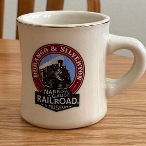 Cream Ceramic Coffee Mug from Durango & Silverton Narrow Gauge Railroad Museum